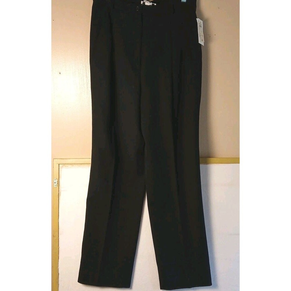 International Concepts Womens 100% Wool, Lined Dress Pants Black Size 12 NWT